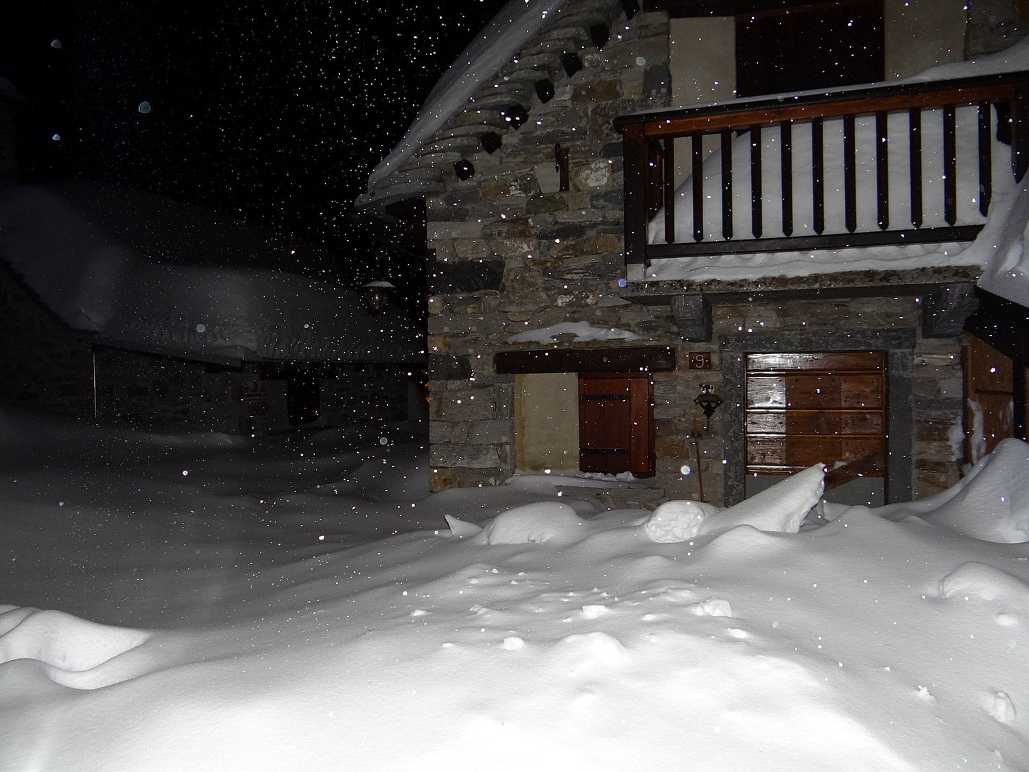 Ce n'était pas gagné durant la nuit il neigeait à Crampiolo
