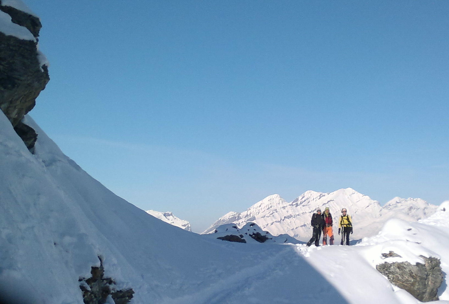 dernière traversée sous le sommet de Brinta