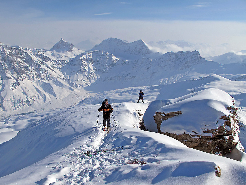 arrivo in vetta al Piz Tomül...