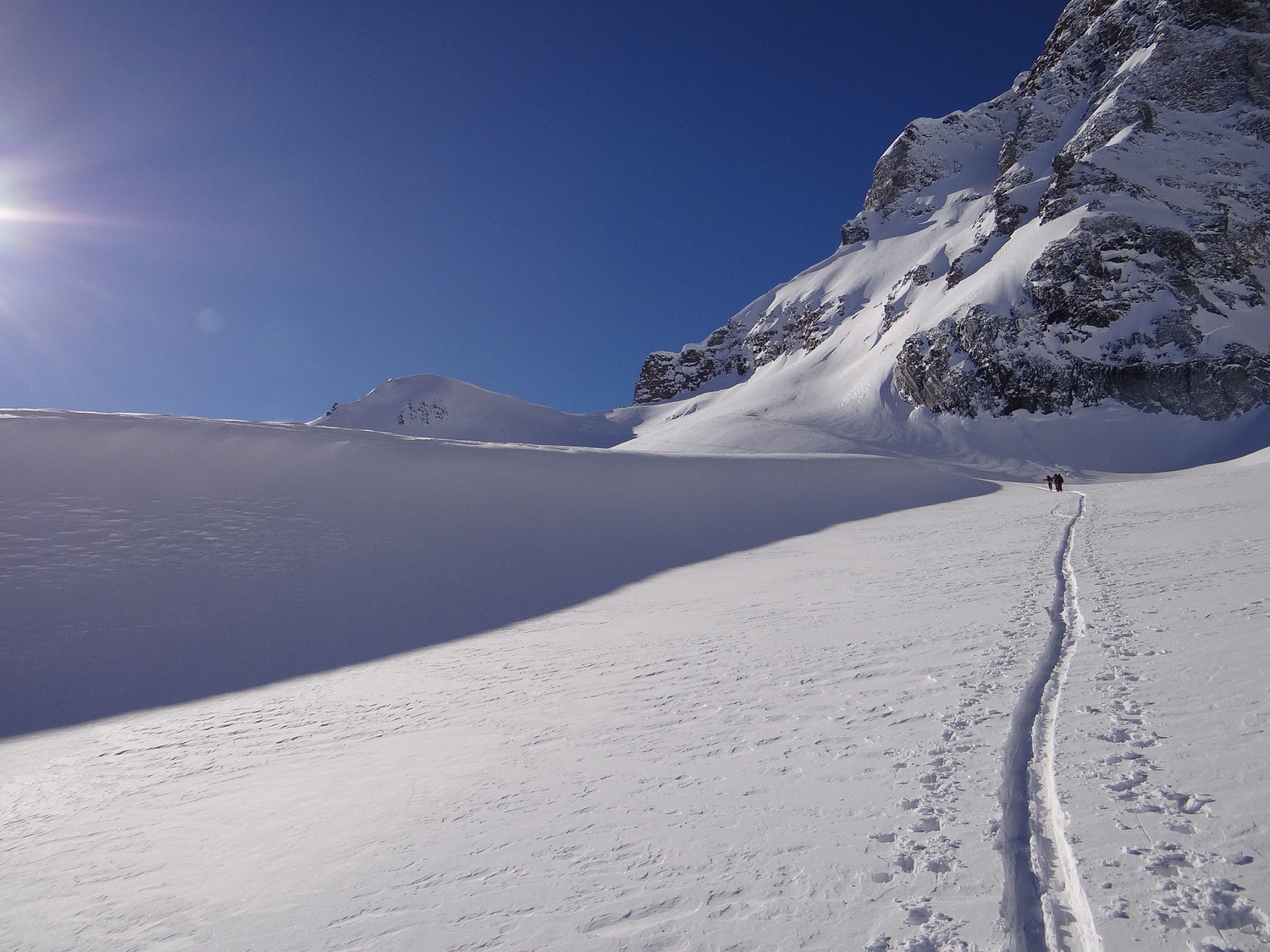 L'arrivée au col et à la punta Bandiera