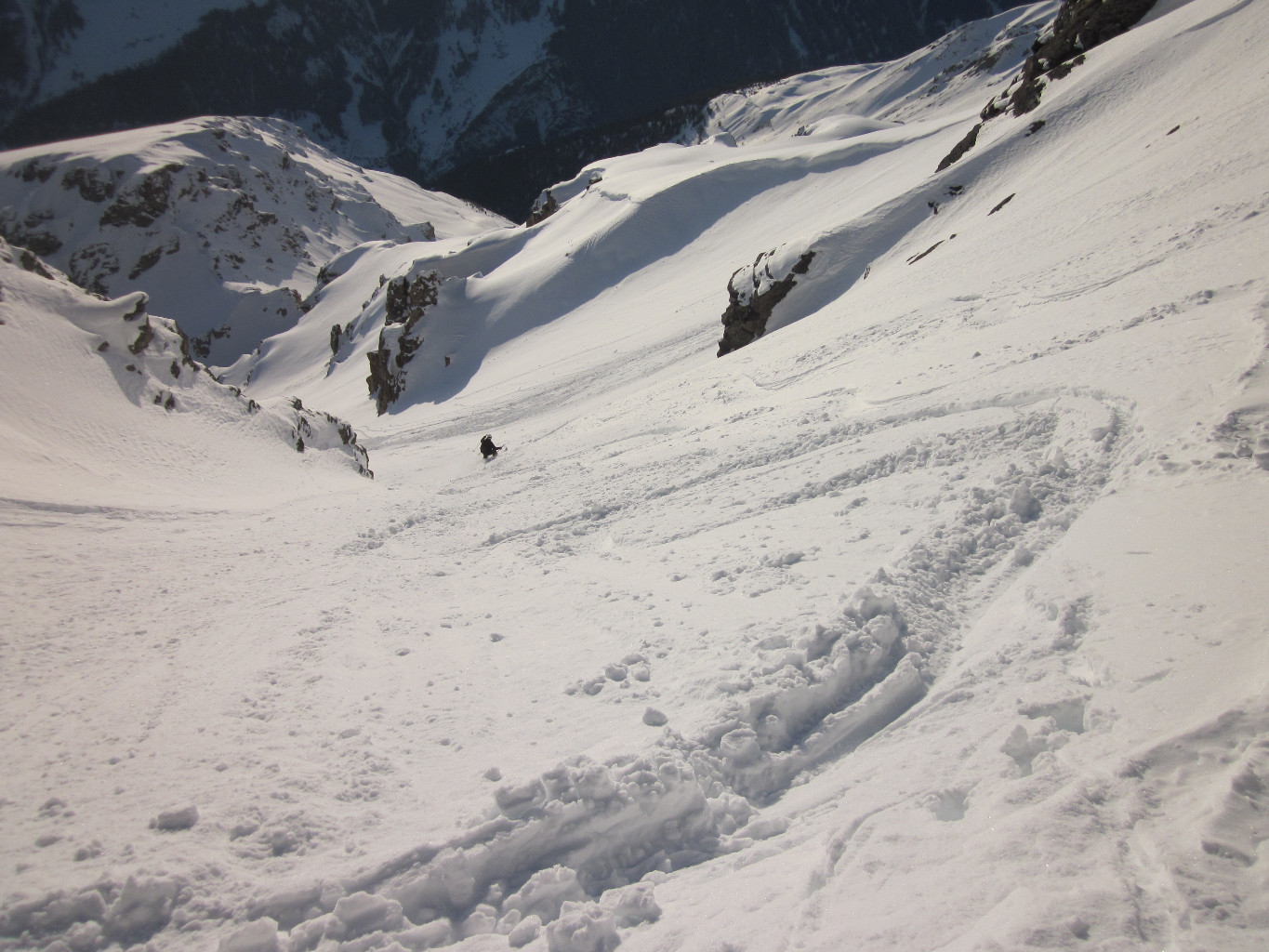 Descente du couloir WSW du Sasseneire