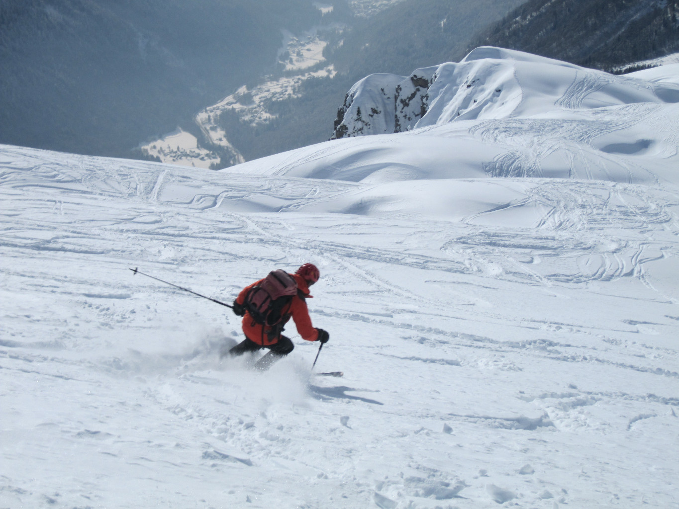 Hubert, 300m en dessous du sommet.