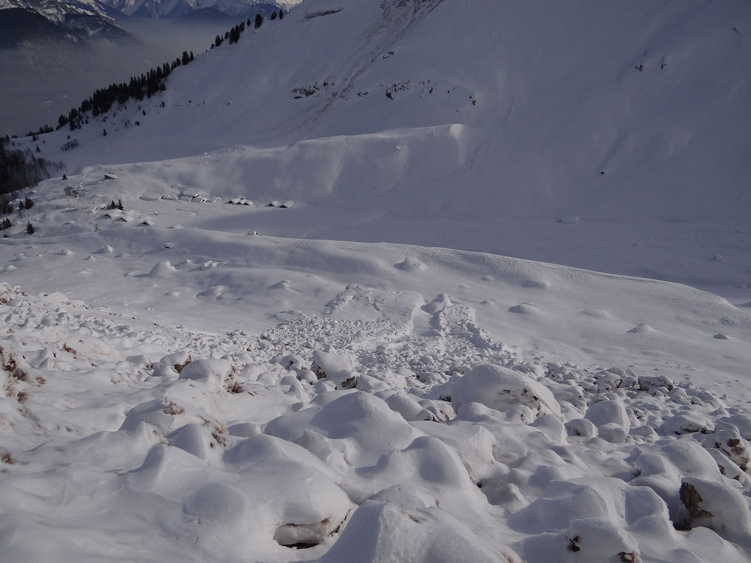 Des avalanches moins récentes