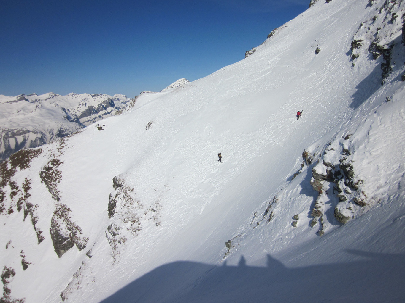 Descente du couloir de l' Illhorn