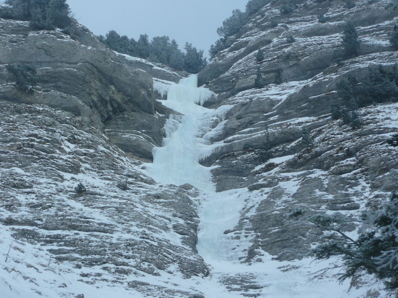 Cascade du Moutet, mur du Haut.