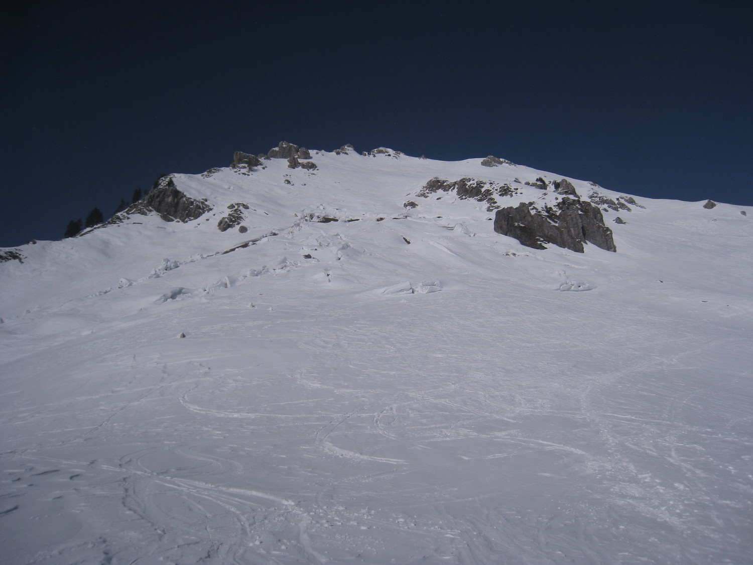 Pointe Chalune - fracture sur le versant S