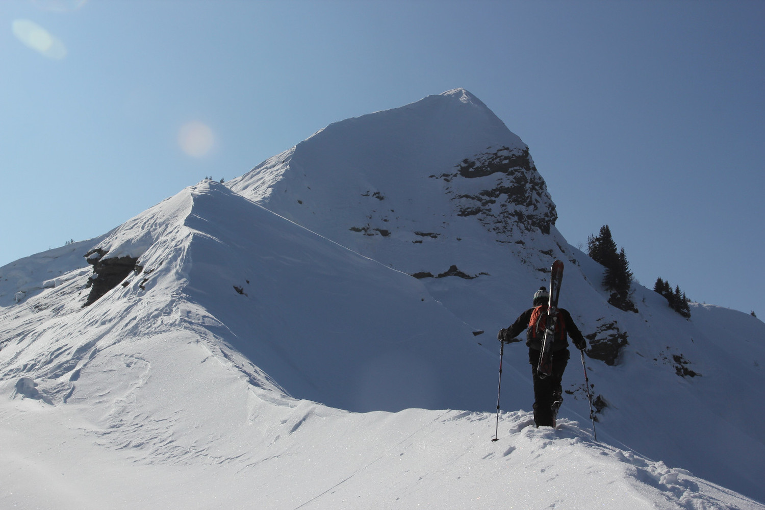 Corentin sur l'arête NE