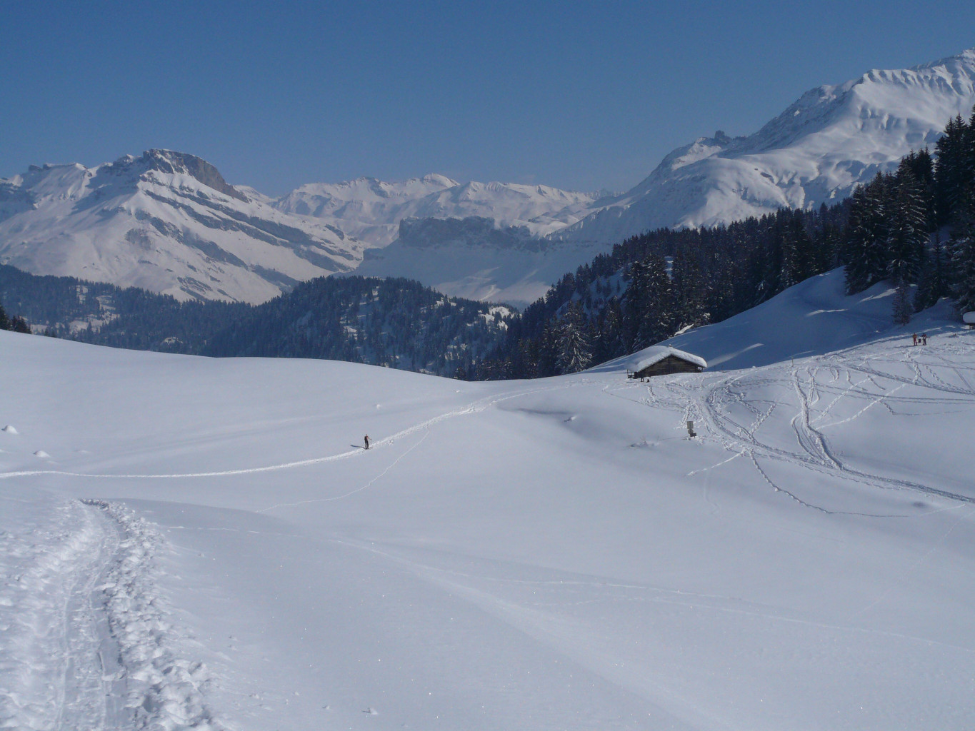 Col du Pré et un soleil apprécié.