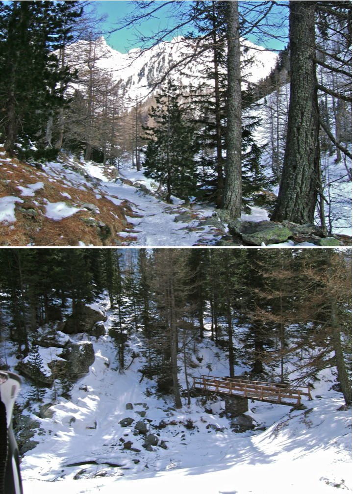 La passerelle de Peïrastreche.