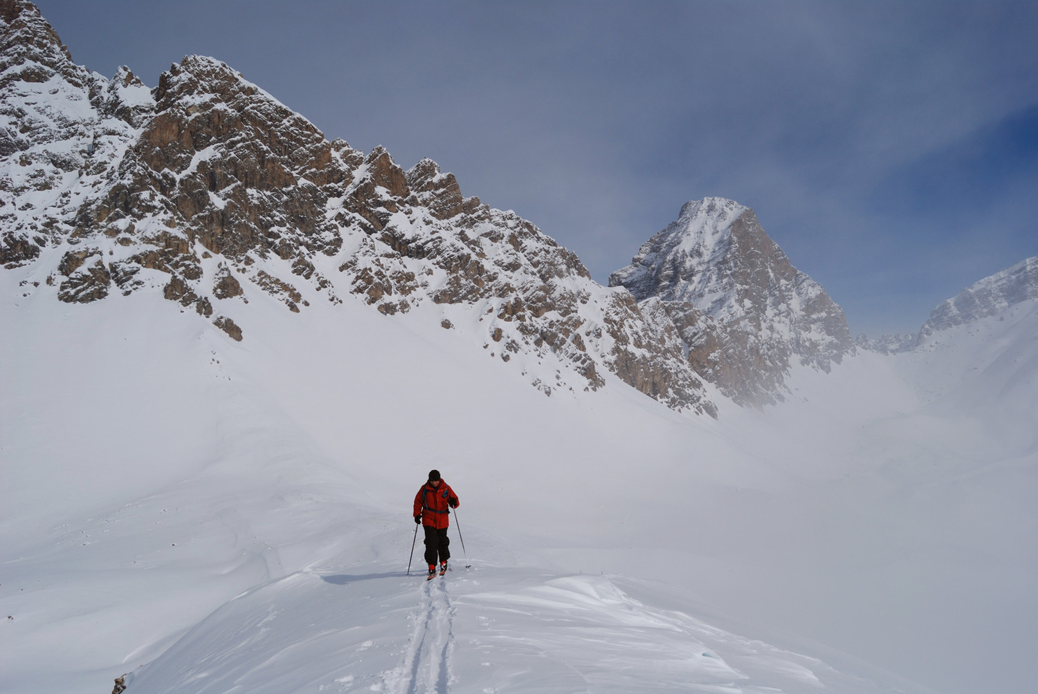 Arrivo in cima al Tgant Son Martegn 2550m a destra il Corn da Tinizong 3172m