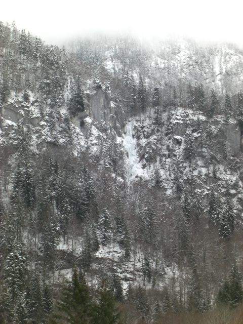 Vue de la route avant Bellevaux