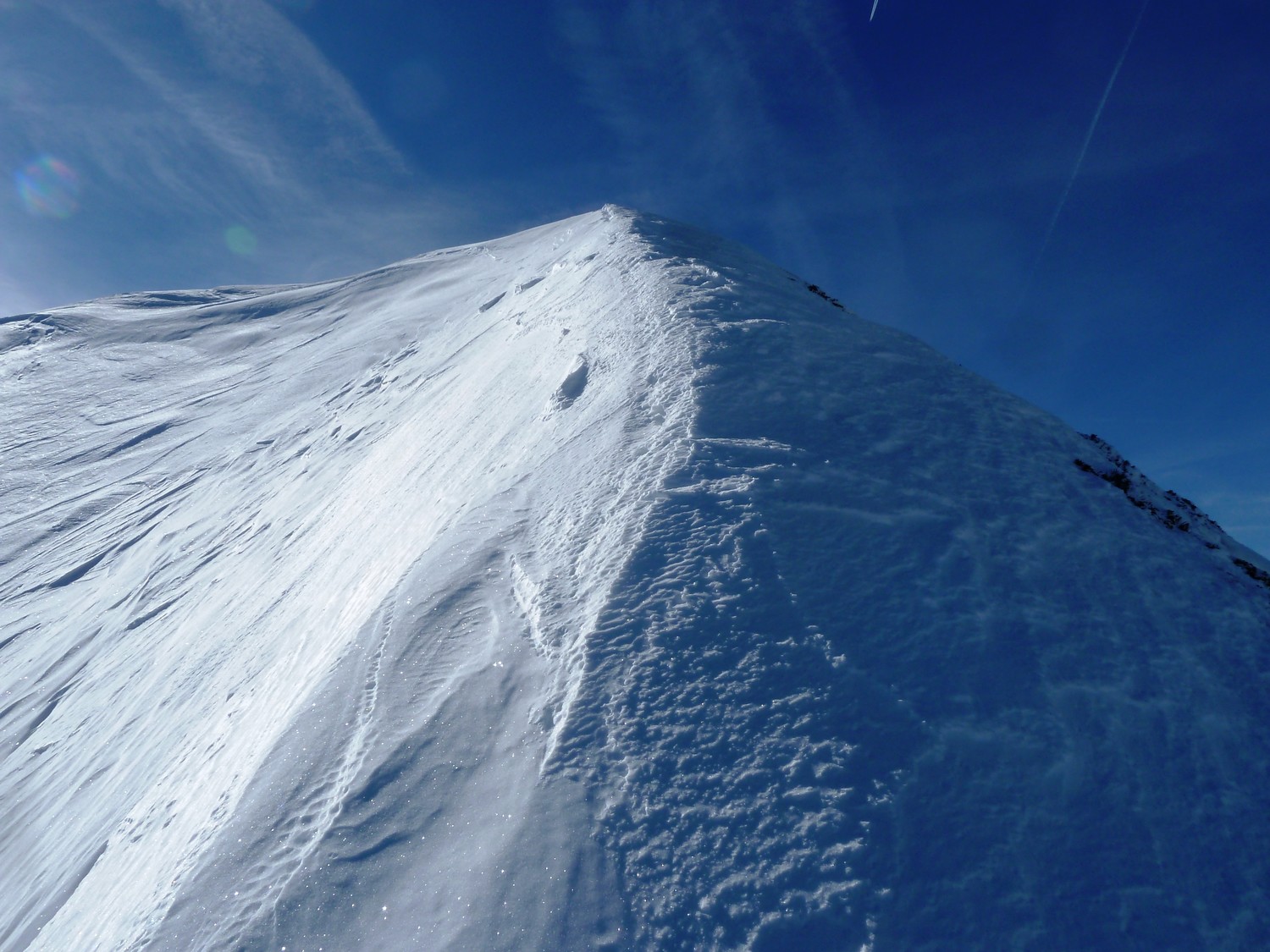 La fin de l'arête, et le travail du vent