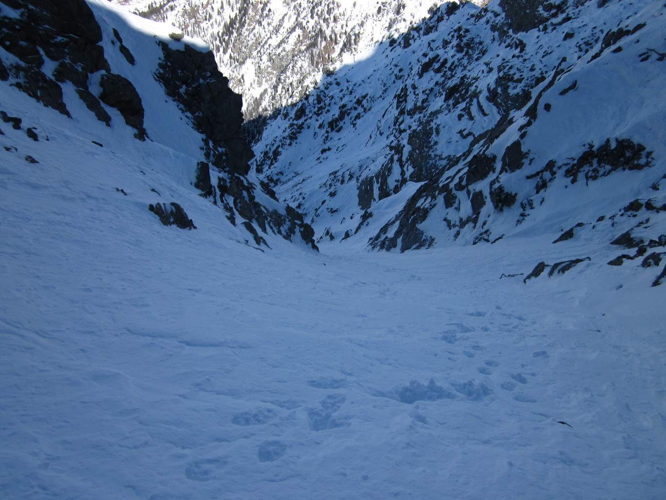 la partie haute du couloir