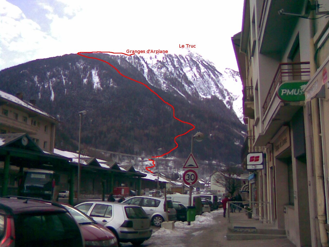L'itinéraire vue de Modane