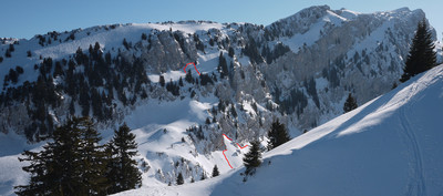 Tracé des cassures des plaques de l'accident du 17/02/2012 en face W du Grand Som Tracé des cassures des plaques de l'accident du 17/02/2012 en face W du Grand Som