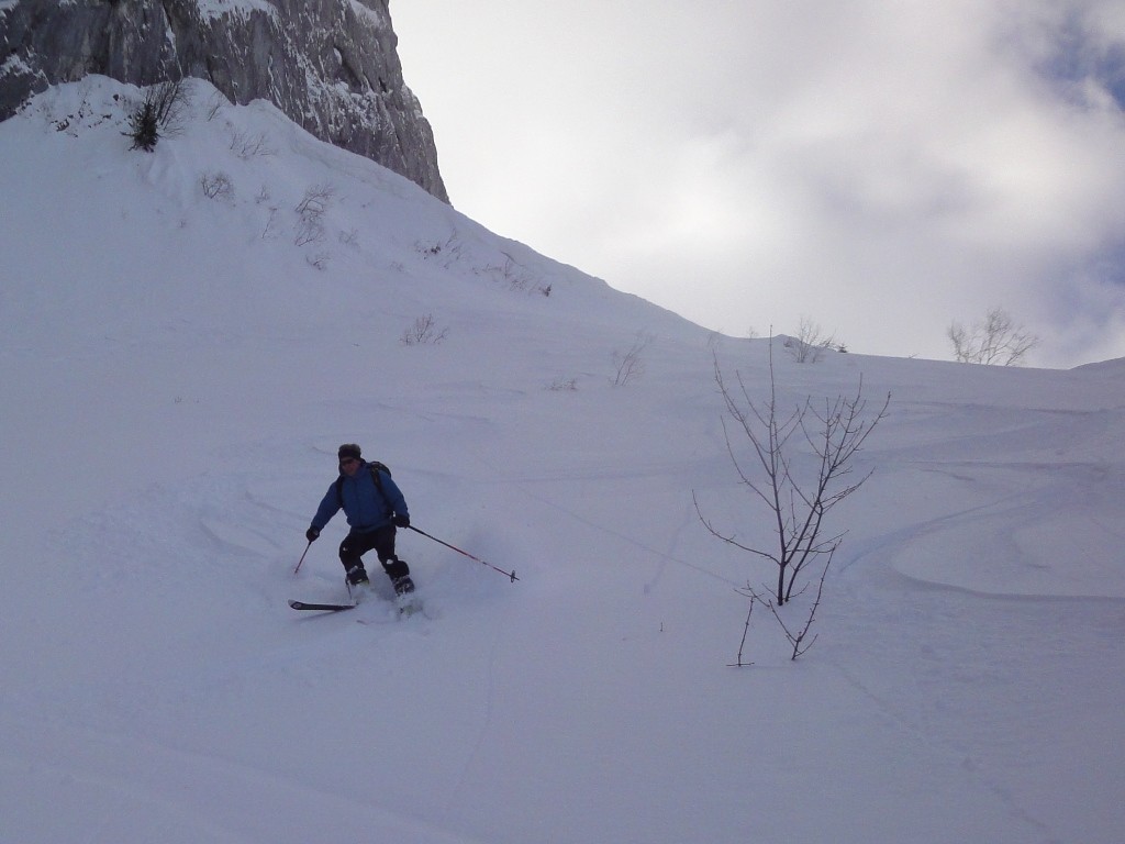 Poudreuse sous le col d'Ubine