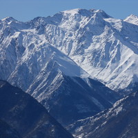 Depuis le Pla de Madame s'offre un panorama époustouflant sur les 3000 ariégeois : Pic du Moncalm, Pic d'Estats, Pic du Port de Sullo, Pic Verdaguer