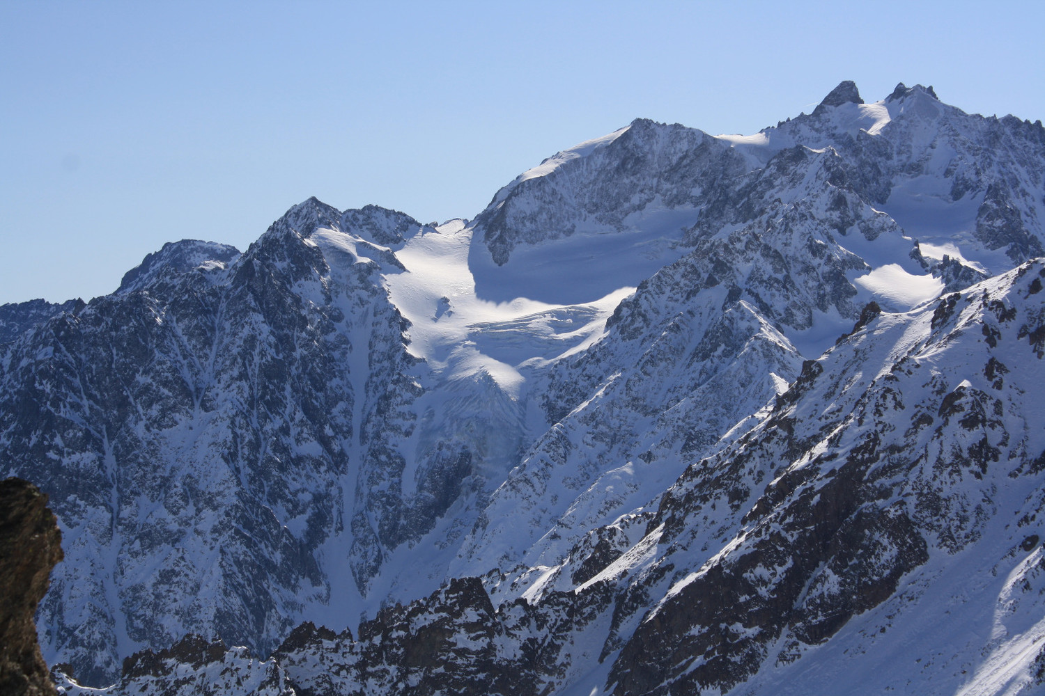 Montagne des Agneaux, Roche de Jabel, Glacier du Casset et couloir Davin