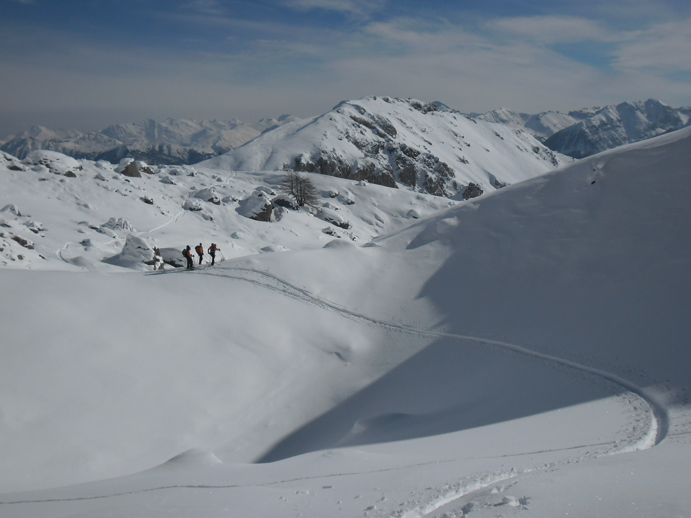 Dans la montée entre le col de la trancoulette et le col de vallouise.