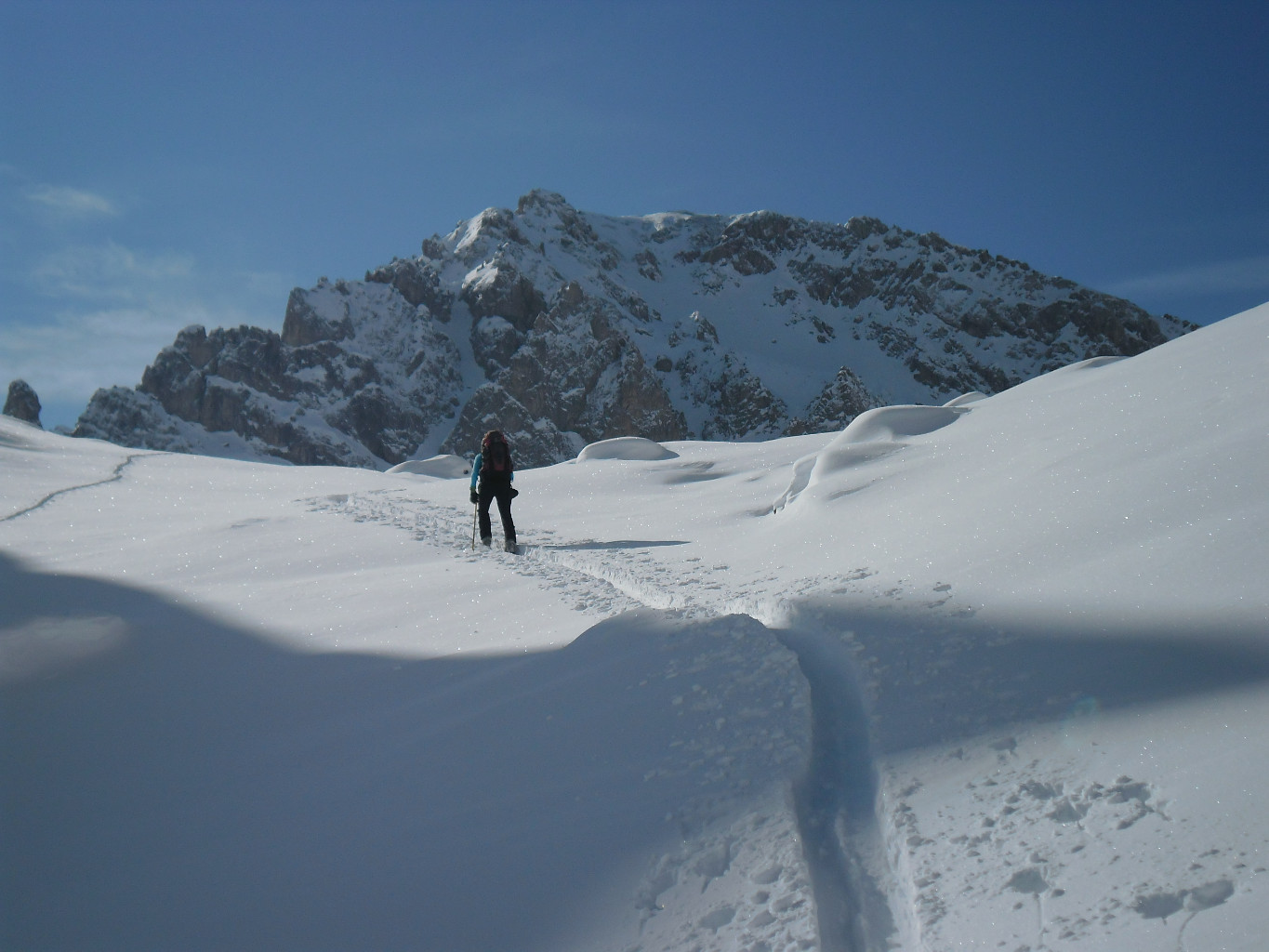 Dans la montée entre le col de la trancoulette et le col de vallouise.
