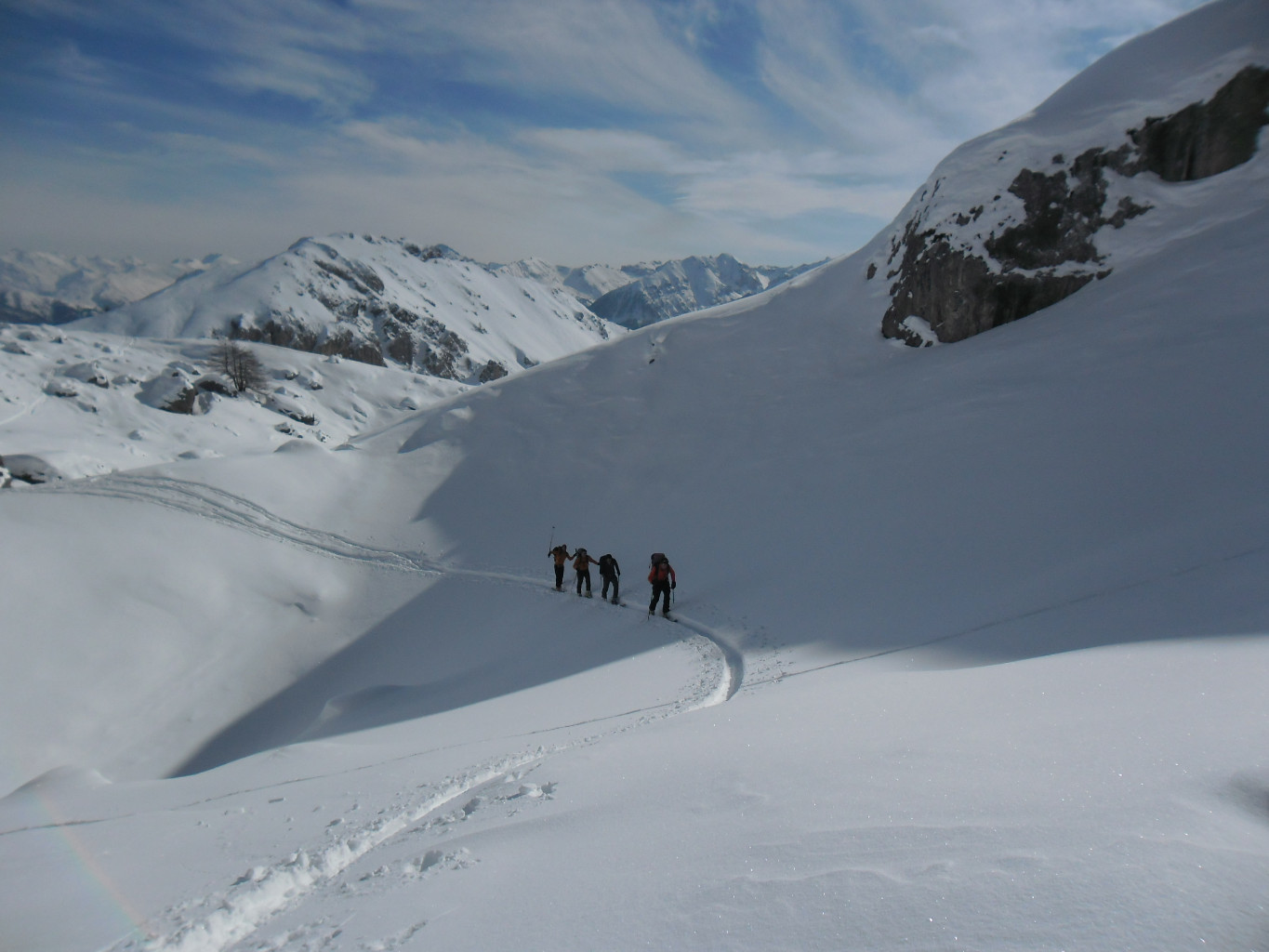 Dans la montée entre le col de la trancoulette et le col de vallouise.