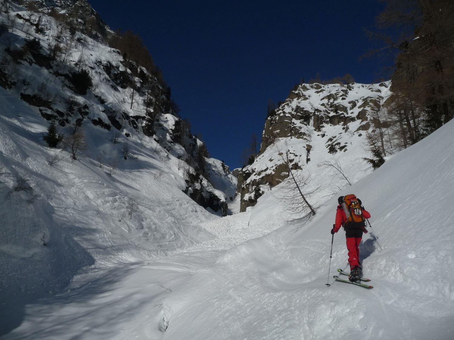 l'entrée de la gorge de tré les eaux - février 2012
