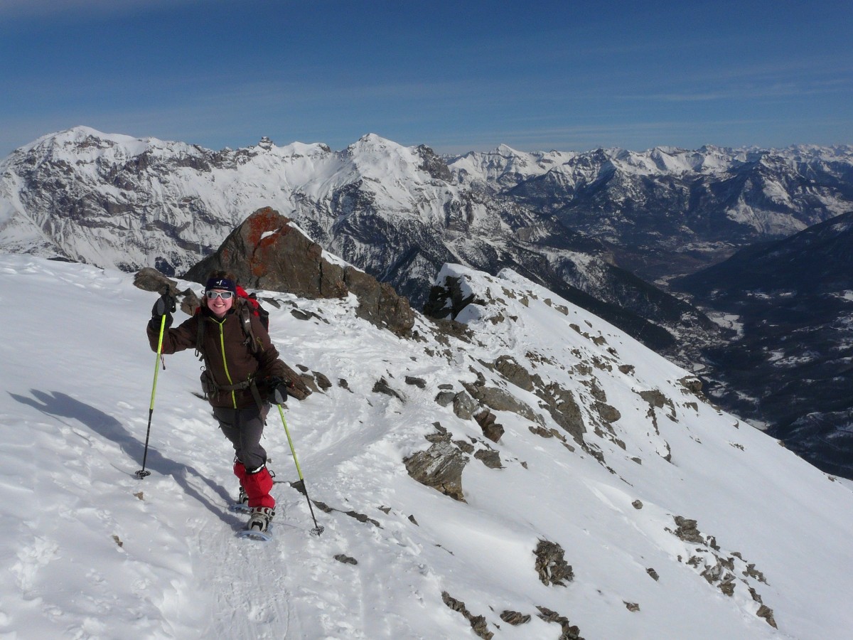 Ma soeur sur l'arête.