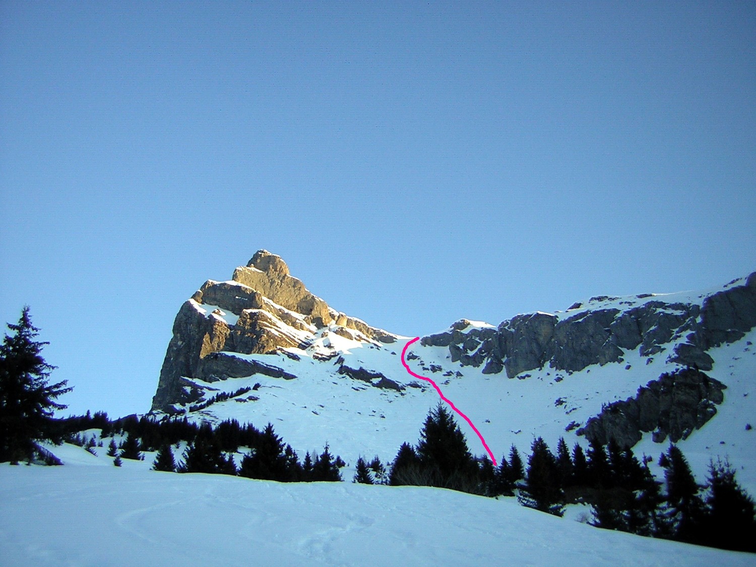 La combe et le couloir du Vellard