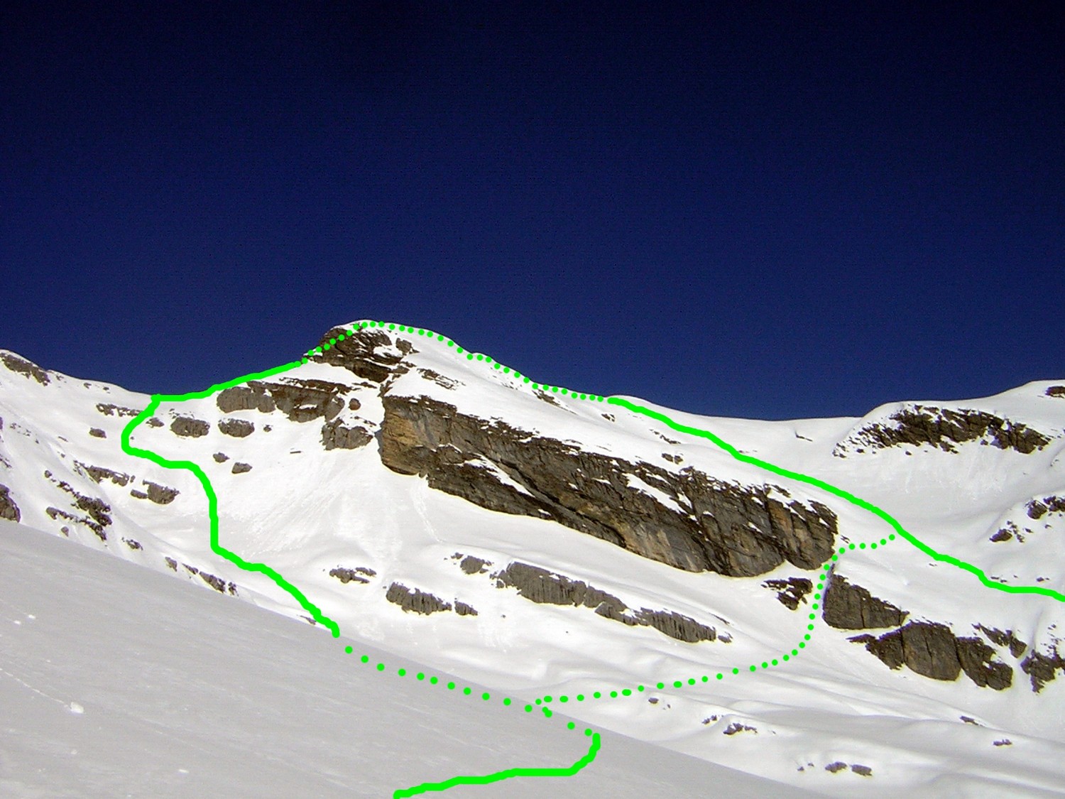 montée à gauche et descente à droite