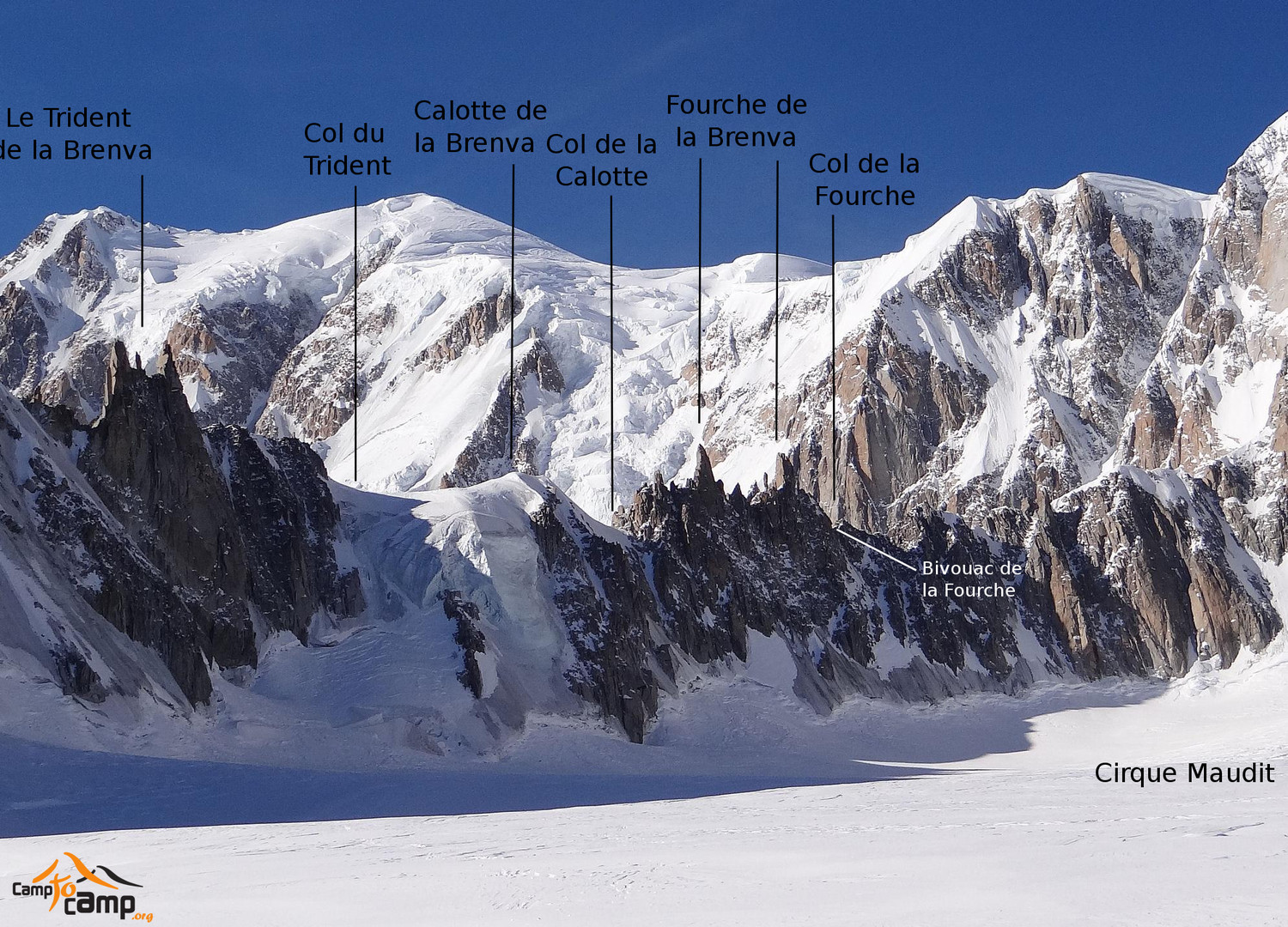 L'arête de la Brenva
