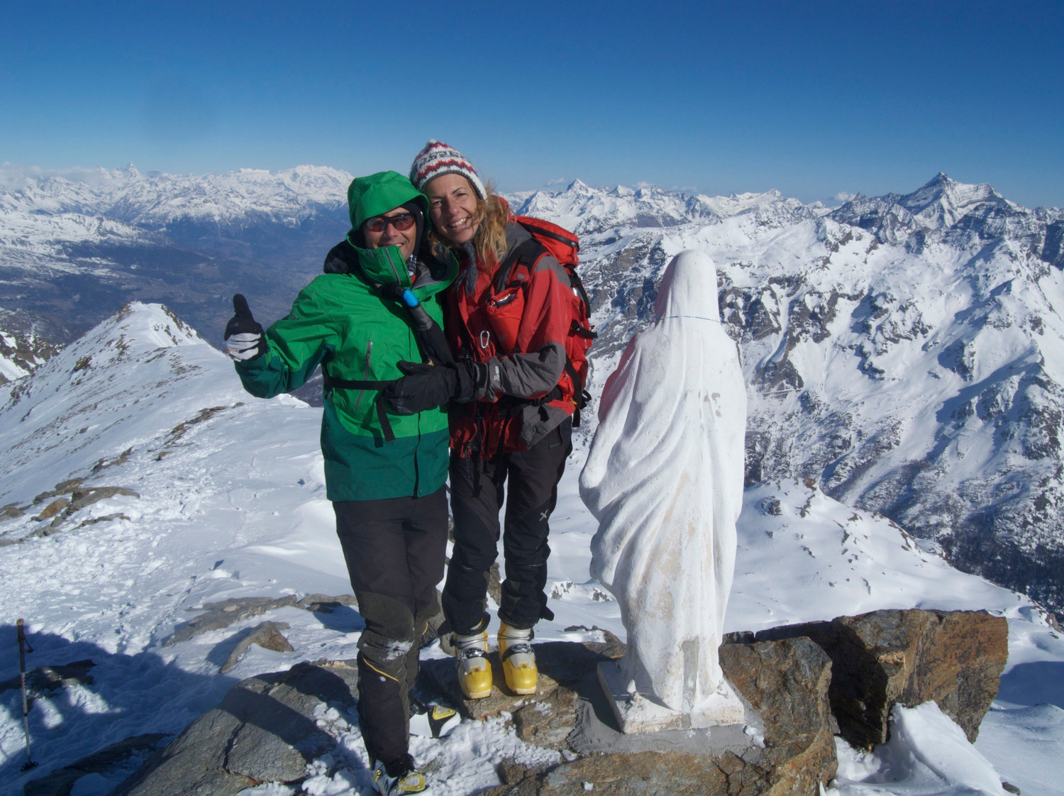 Luca e Paola in vetta.