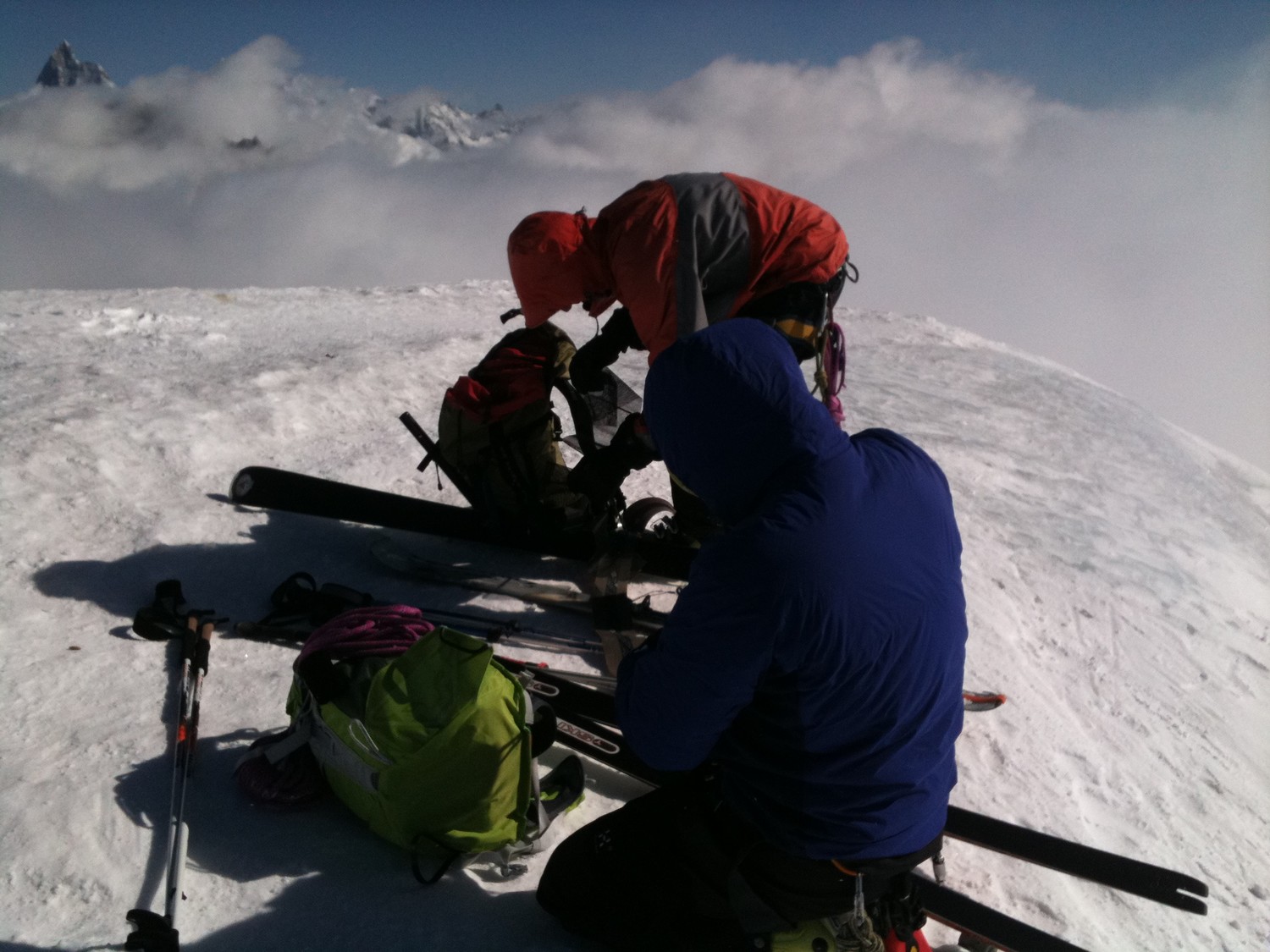 Vent glacial au sommet