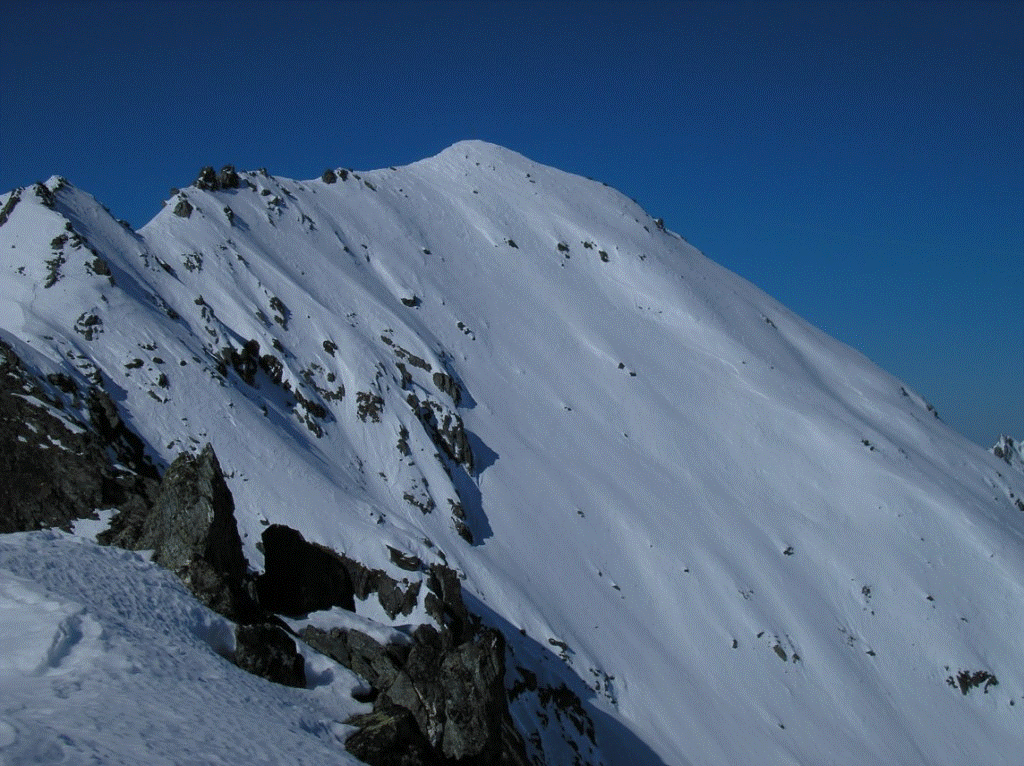Pte de Boveire vue d'un peu au-dessus du Col de Lâne