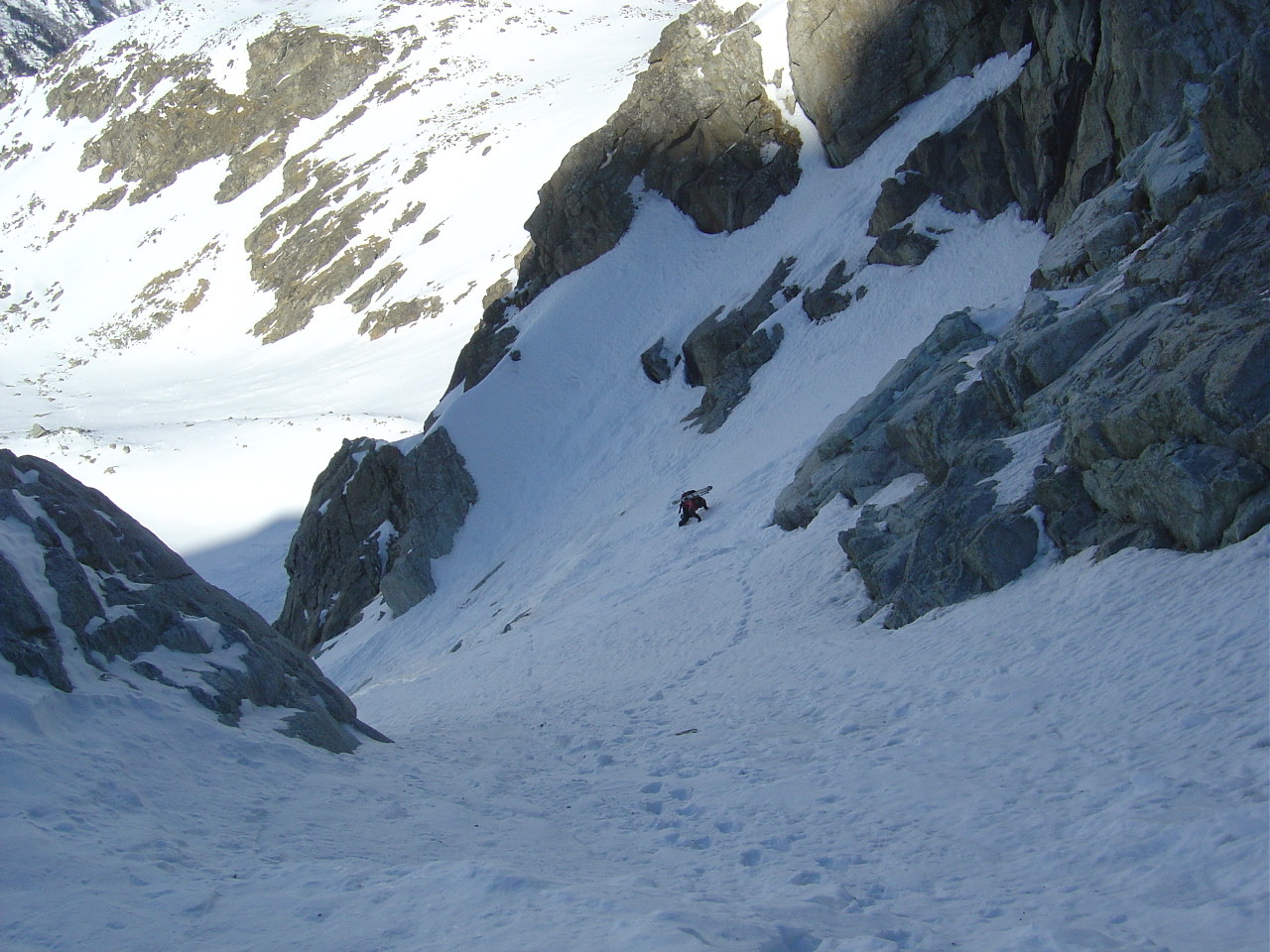 Partie commune couloirs "Dimanche" et "Couteau suisse"