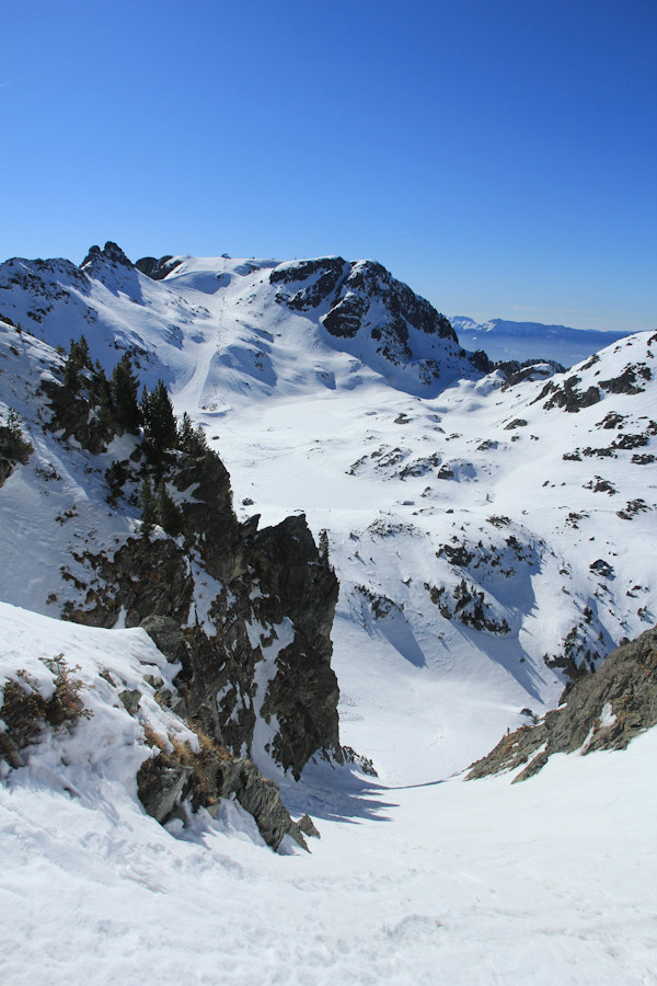 Pointe de Vaudaine : couloir d'accès SW