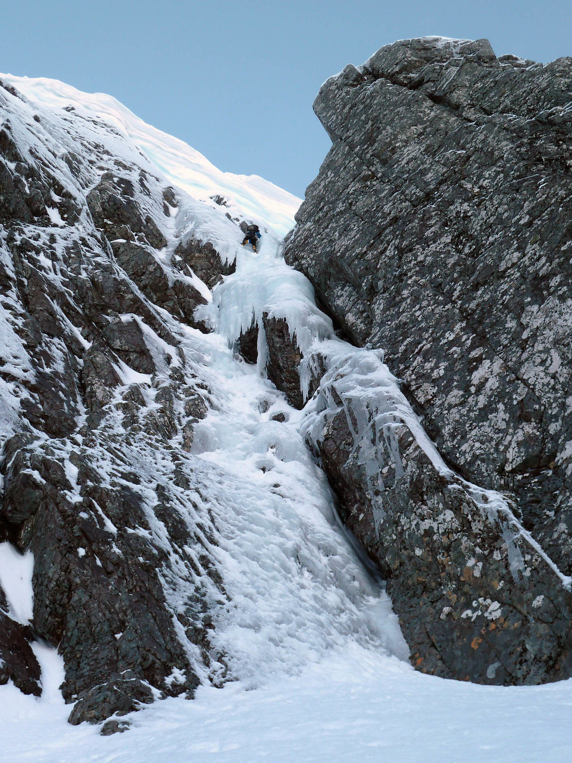 La cascade de L3 avec une cordée qui finit le truc