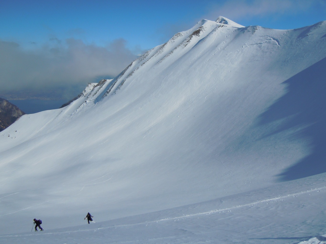 arrivée au col de Bise