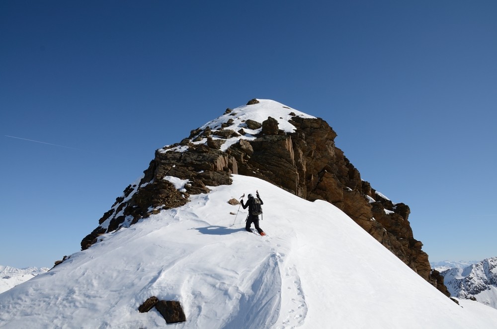 la vetta del Piz Clüx 3130m