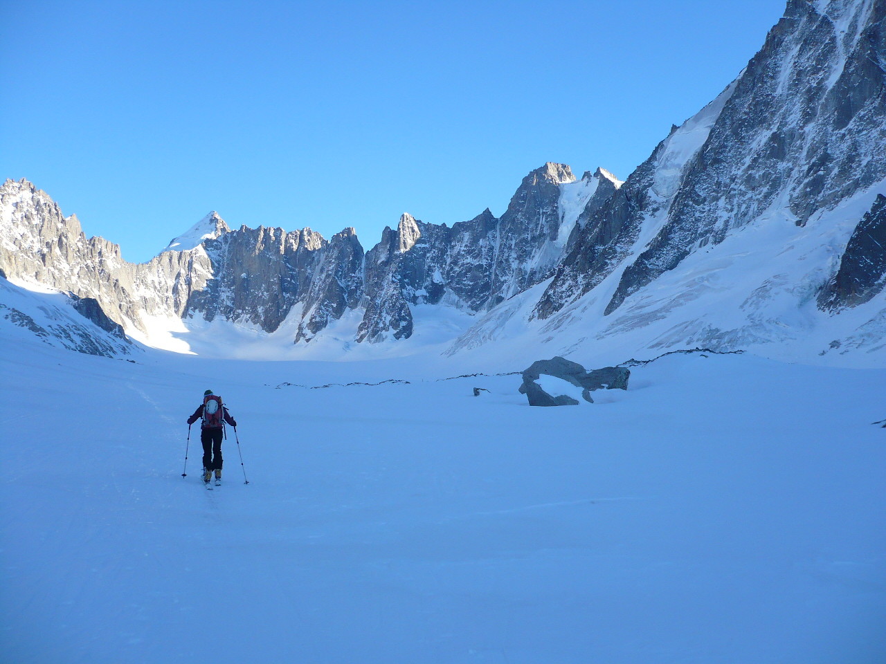 approche sur le glacier