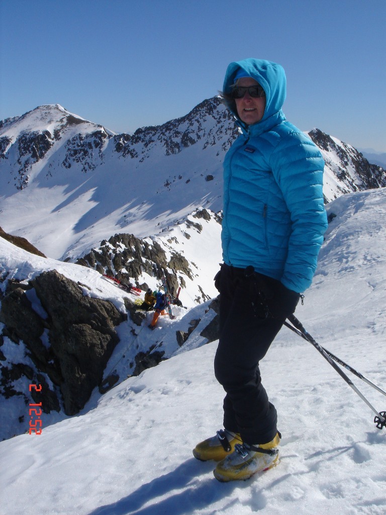 sommet du tuc . Préparatifs à la descente du couloir Nord