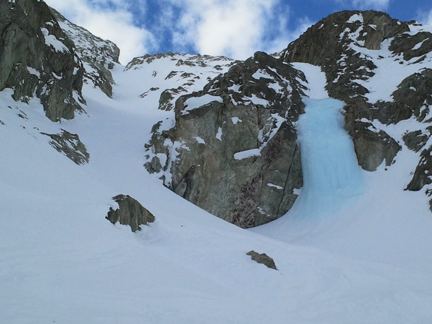 Descente dans la combe pour rejoindre le glacier d'Arolla