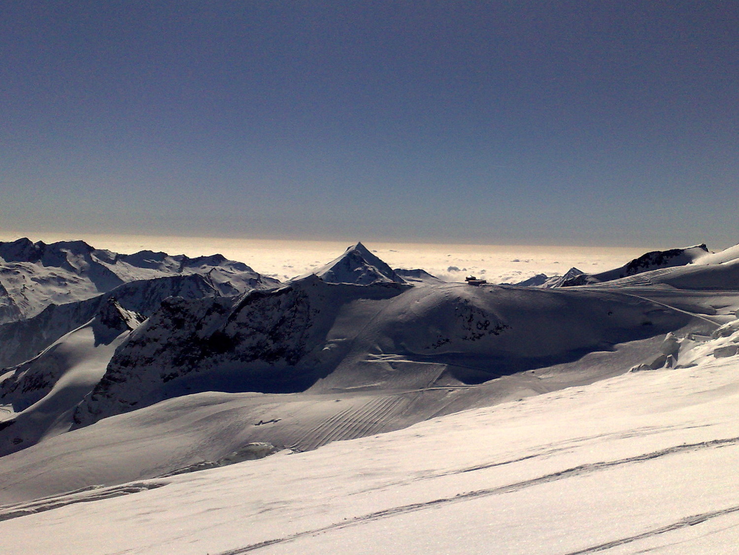 Alphubel - Vue sur l'Allalinhorn