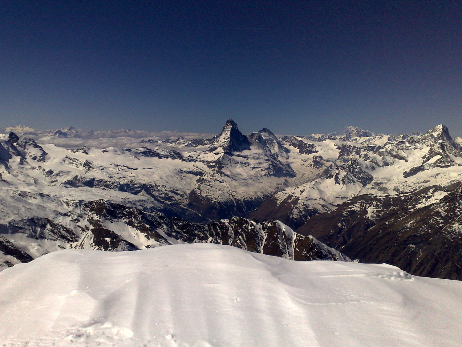 Alphubel - Vue sur le Cervin