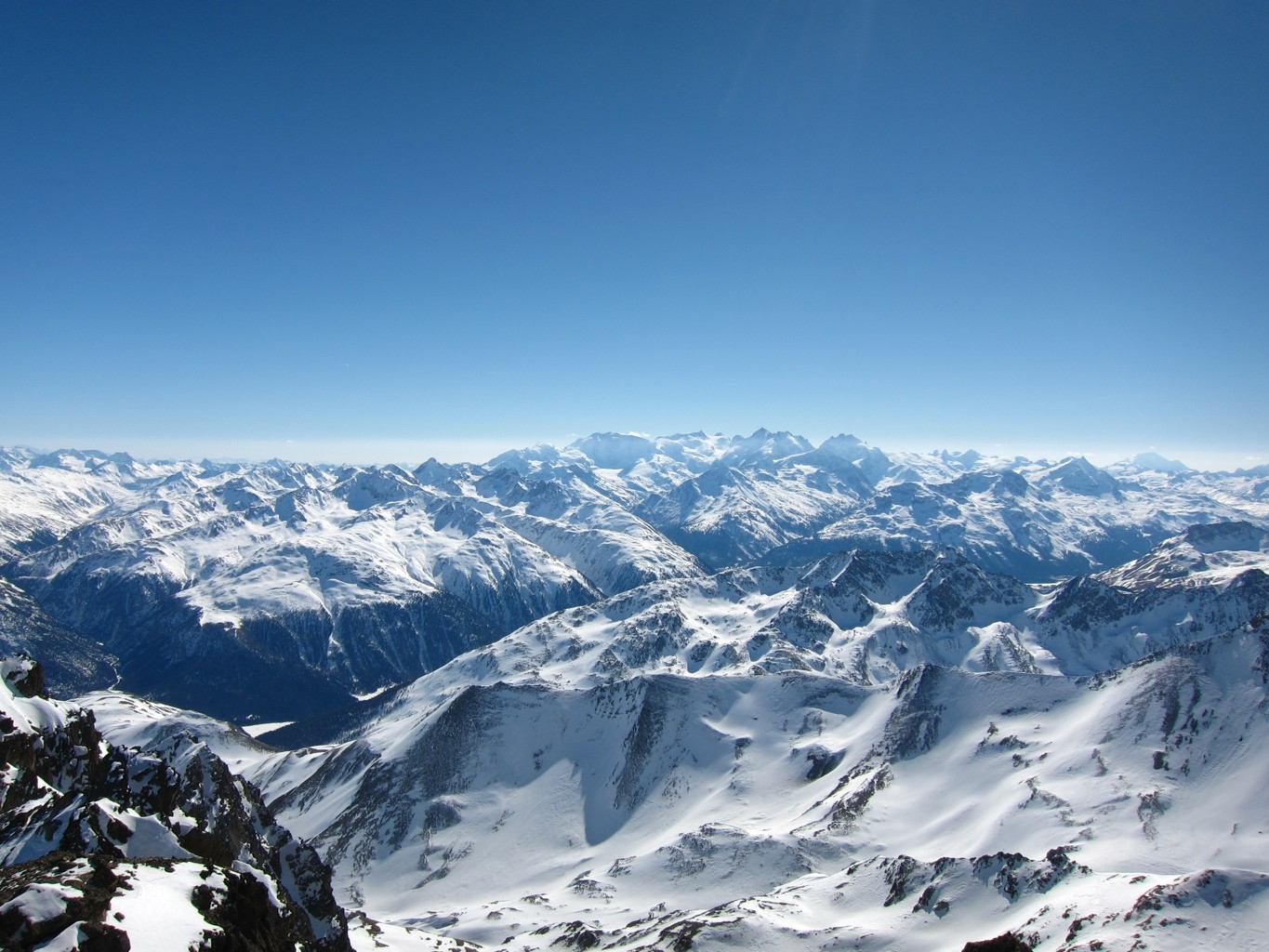 panorama sui Palù, Bernina e Roseg
