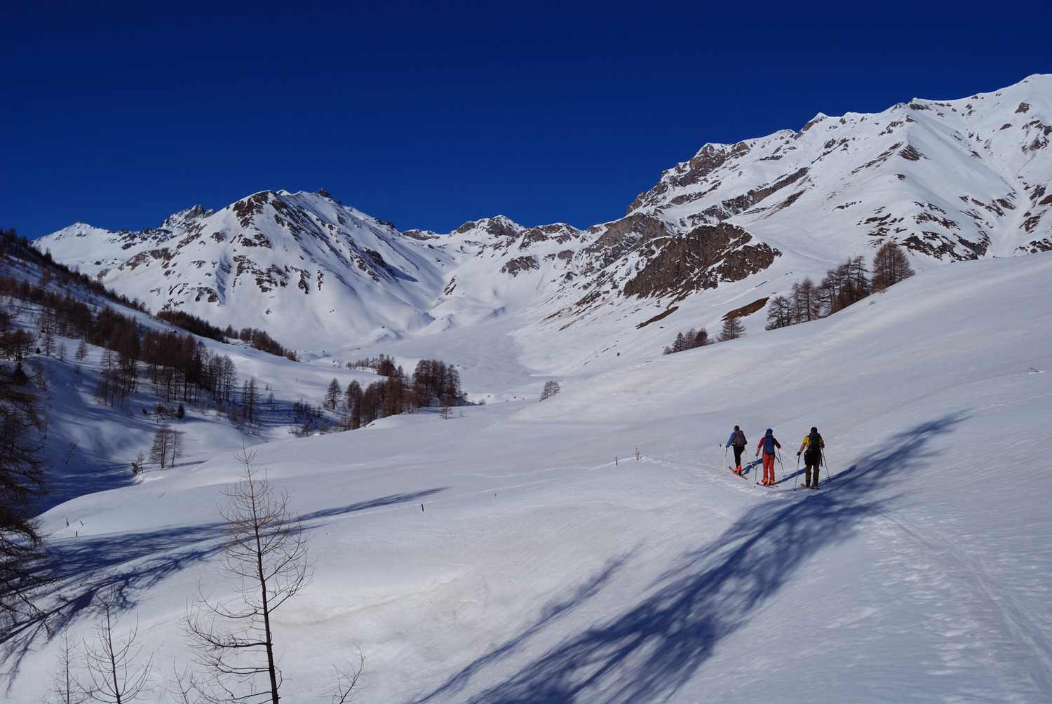 Durante la salita in Val Laver a circa 2000m