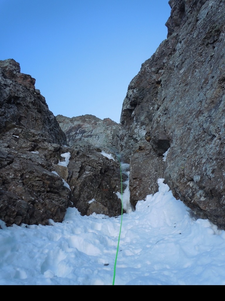 Le premier ressaut en glace