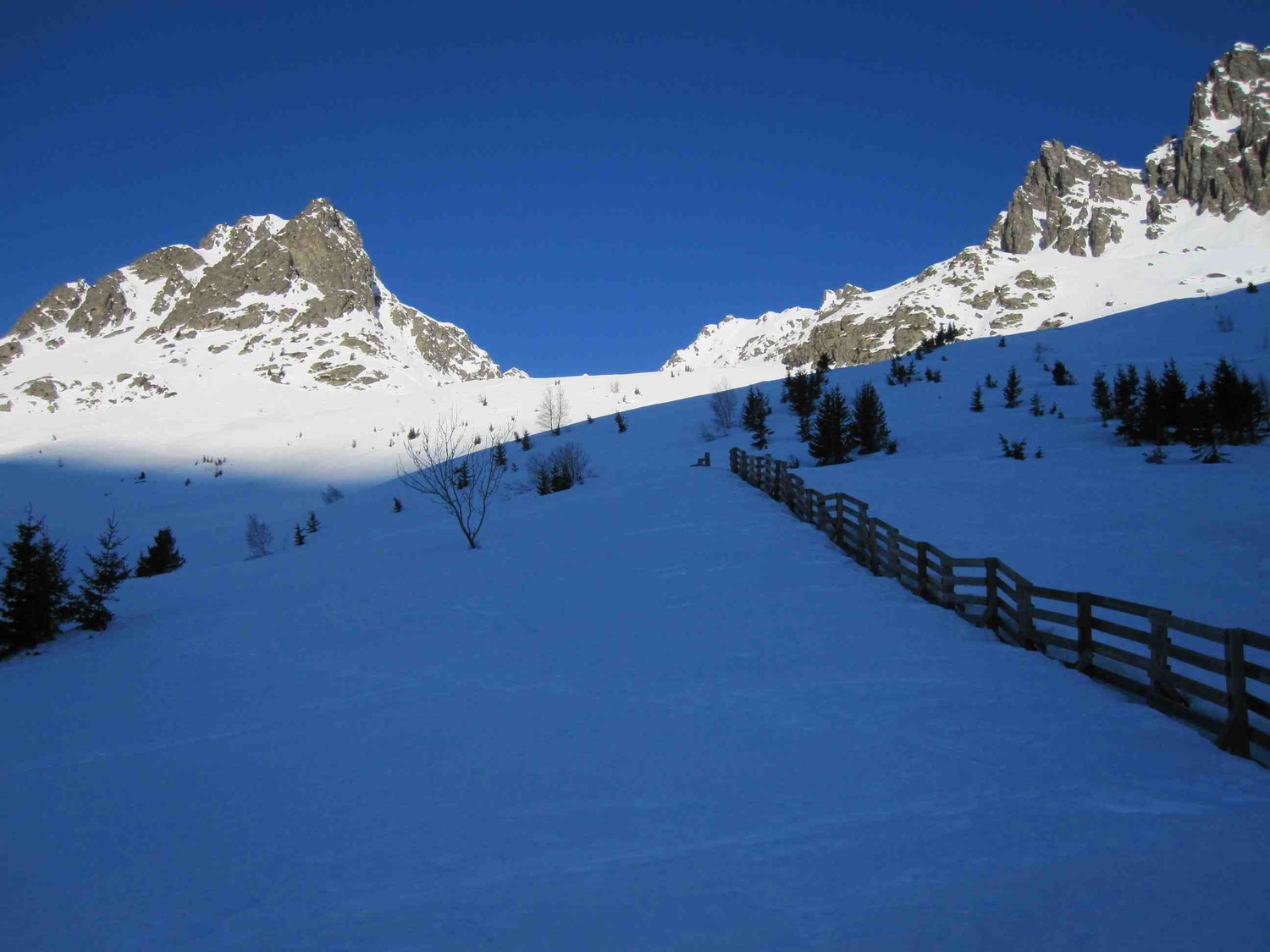 Gros Teu et Rissiou, au niveau de Plagne Longe