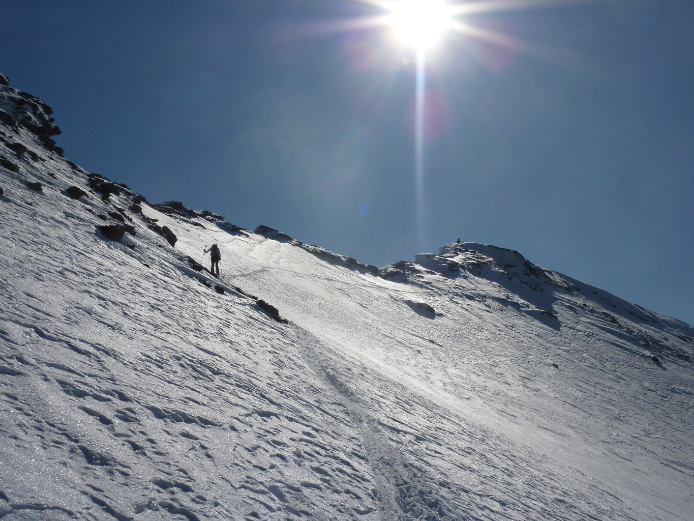 Cresta NE del Piz Curver, tratto terminale.