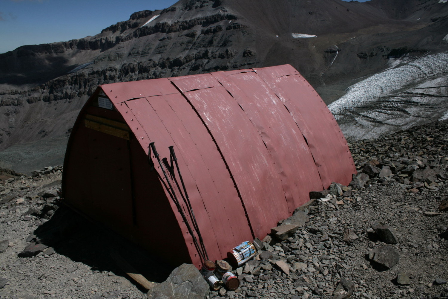 Refugio Agostini (4620m), rumbo al Plomo (Chile)