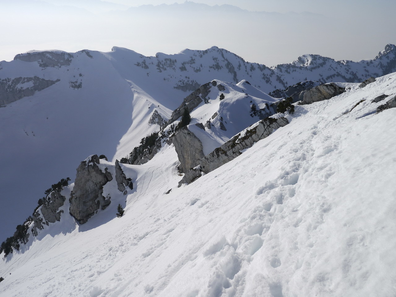 depuis le sommet, vers les cretes de Bellefont